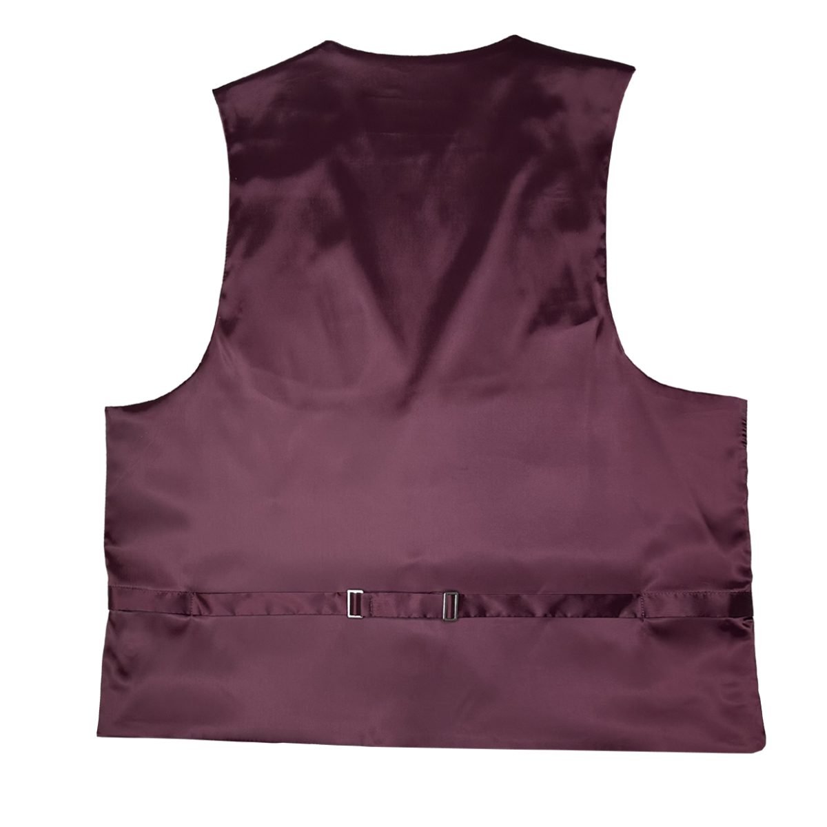 burgundy satin back for black suit vest