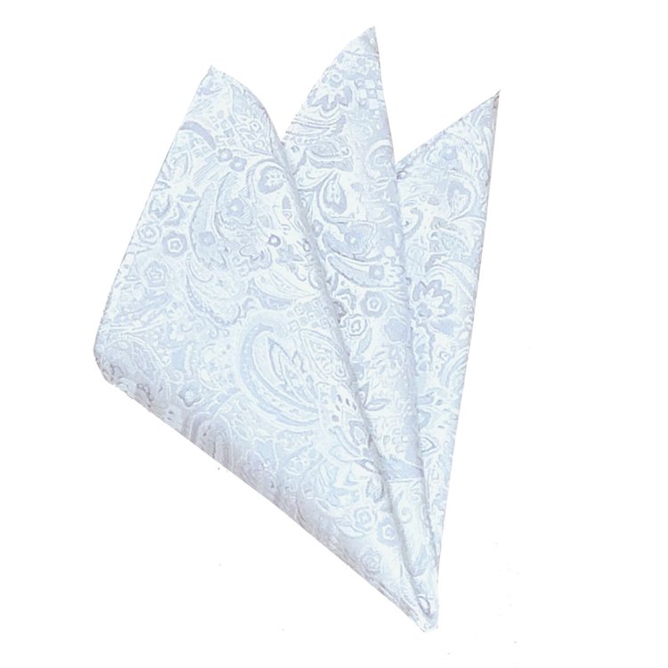 desert blue aries paisley pocket square