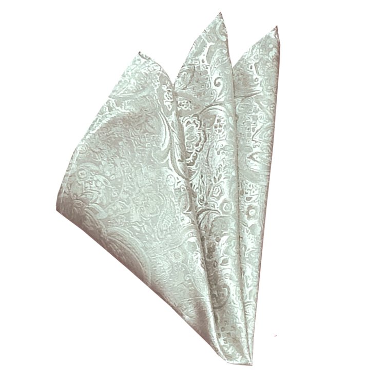 dusty sage aires paisley pocket square