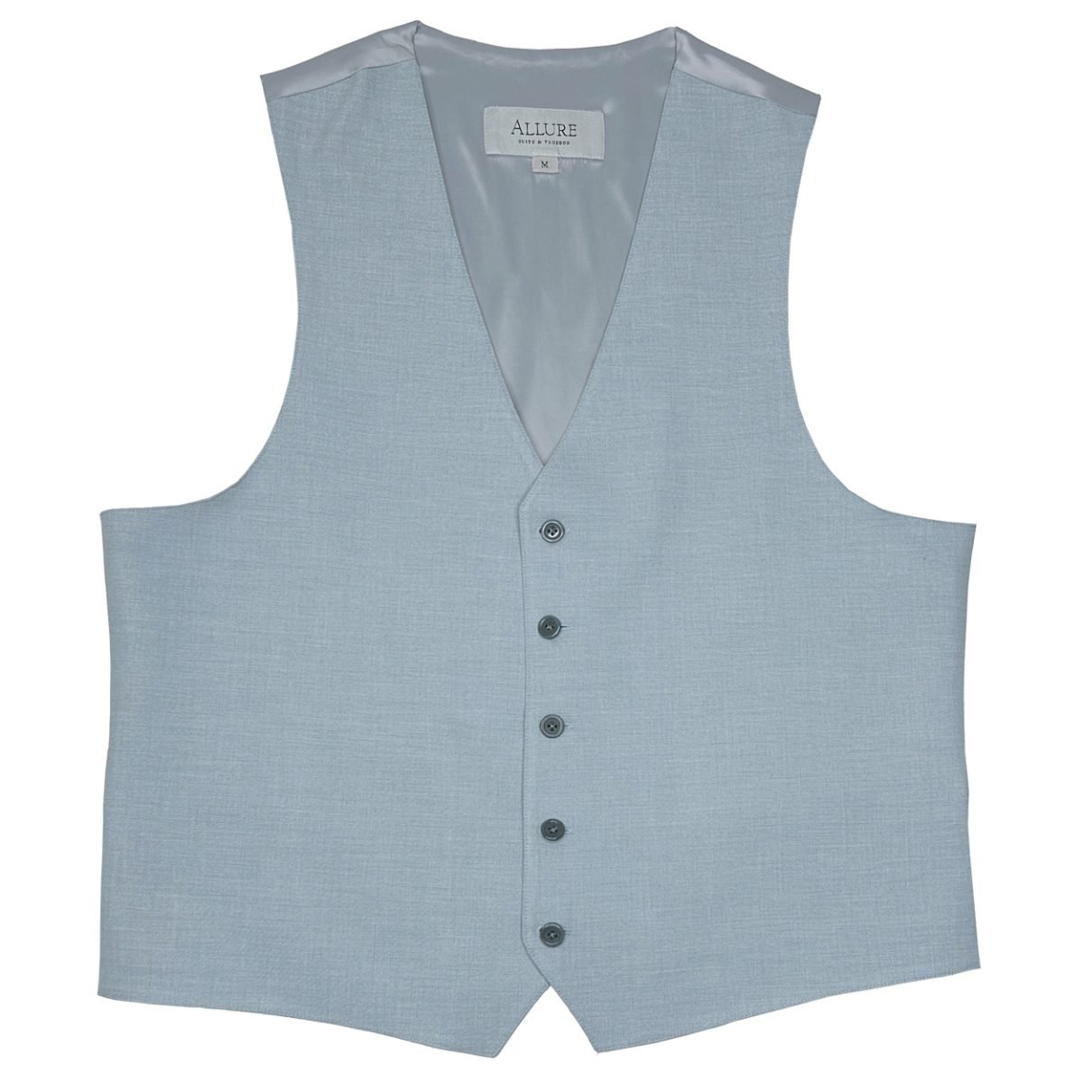 light blue stretch separates suit vest