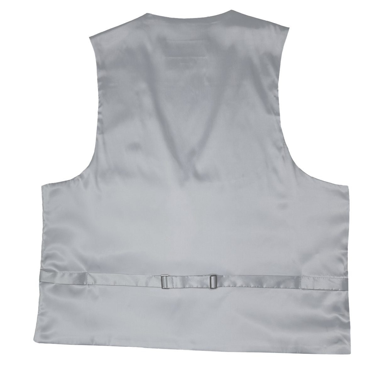 medium grey satin back vest