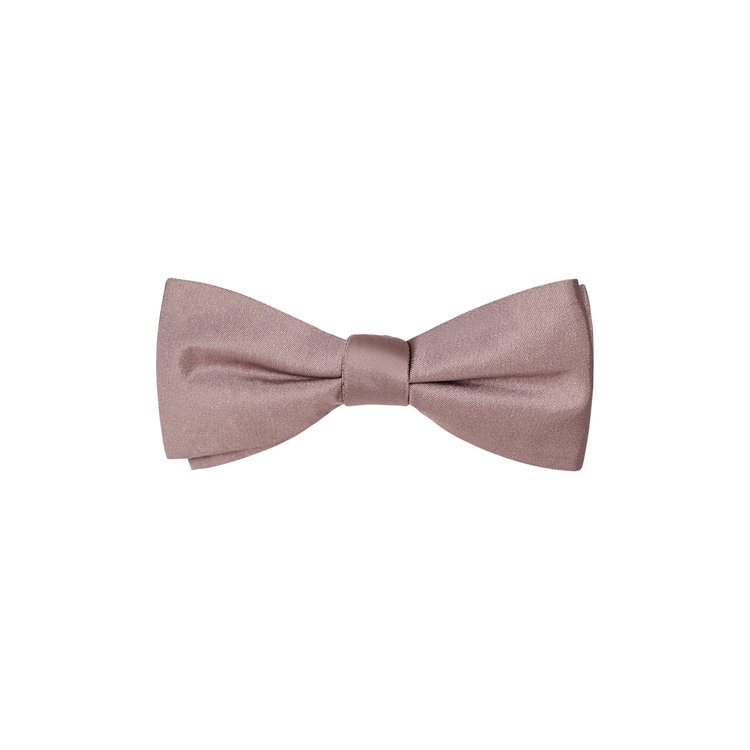 latte solid silk bow tie