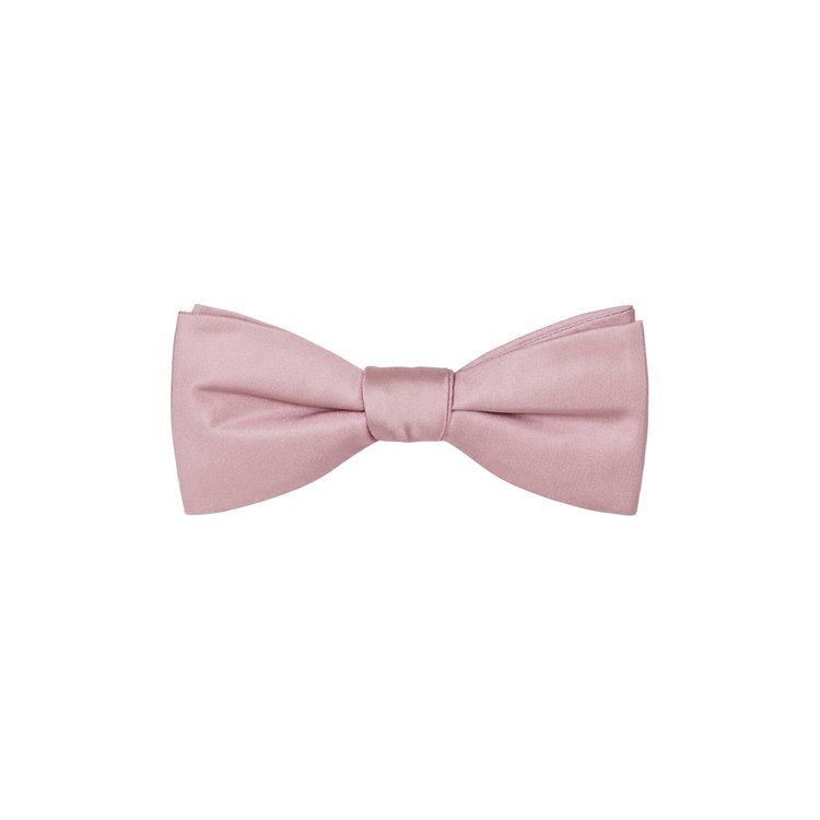light pink solid silk bow tie