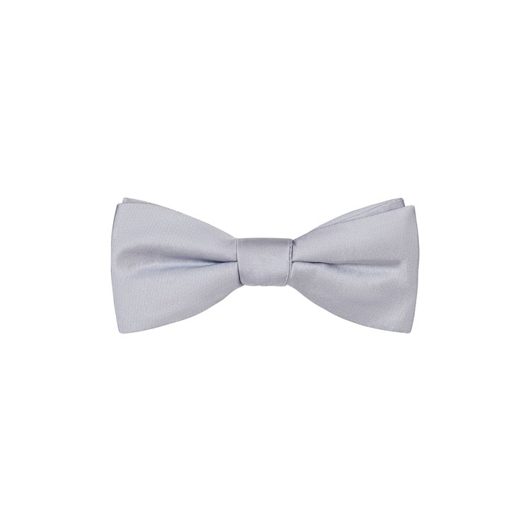 platinum solid silk bow tie
