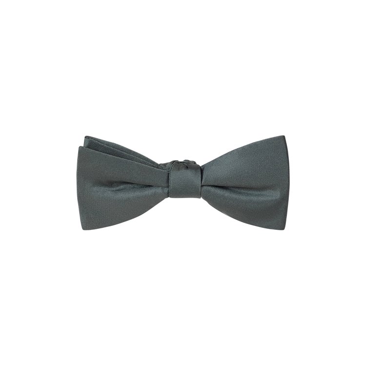 sage solid silk bow tie