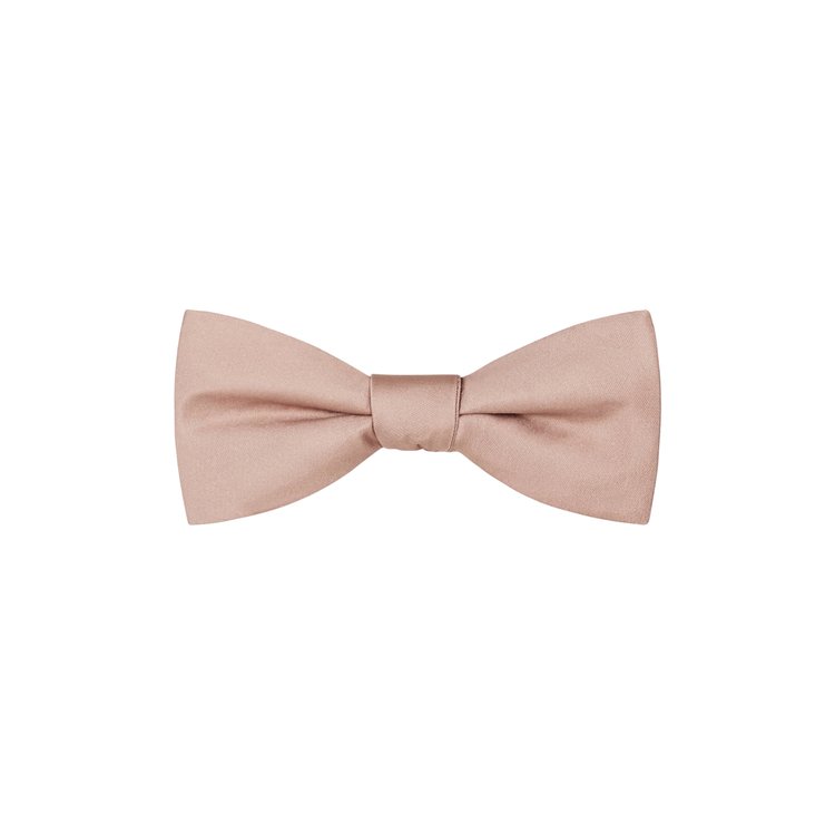 tan solid silk bow tie