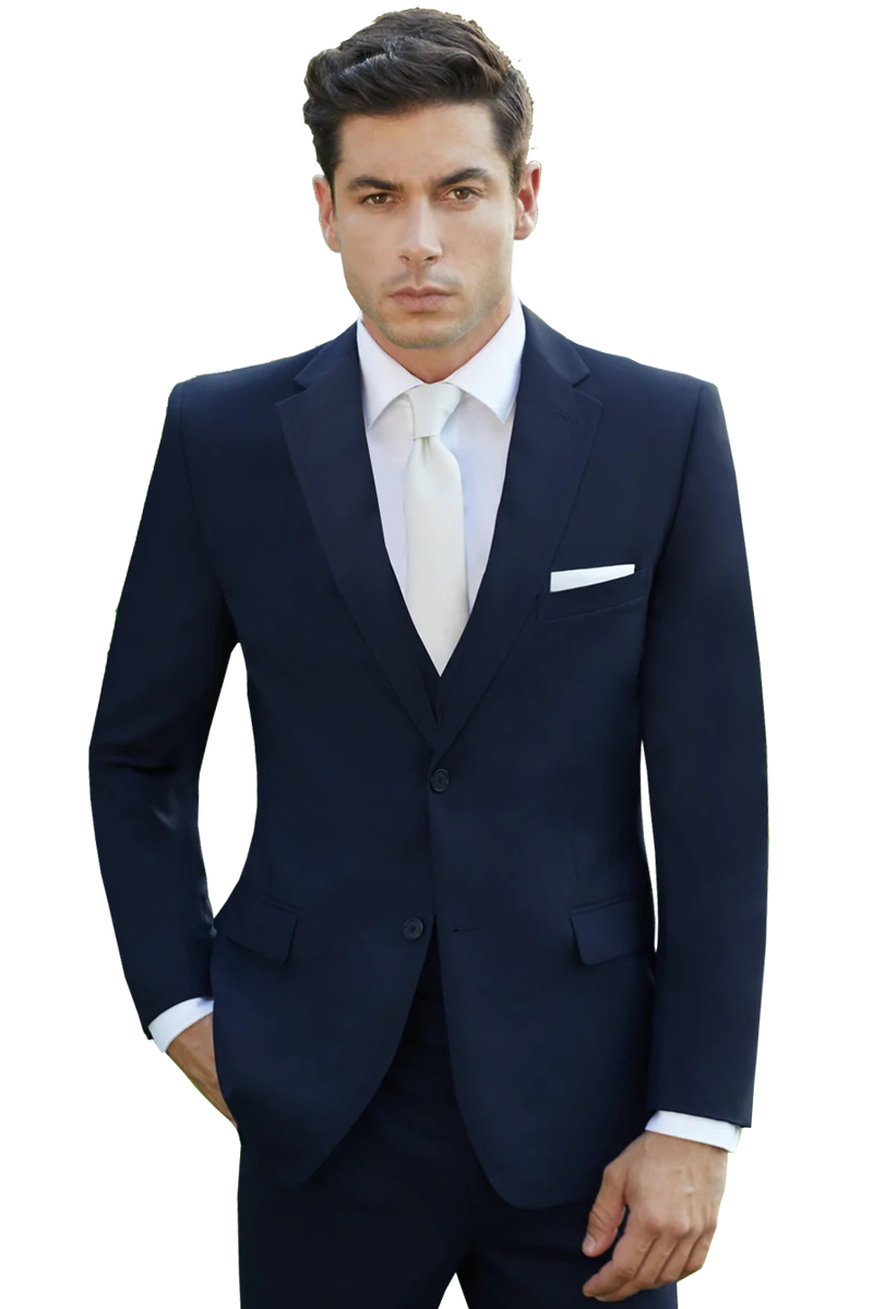 Navy Blue Dante Ultra slim suit by Couture 1910