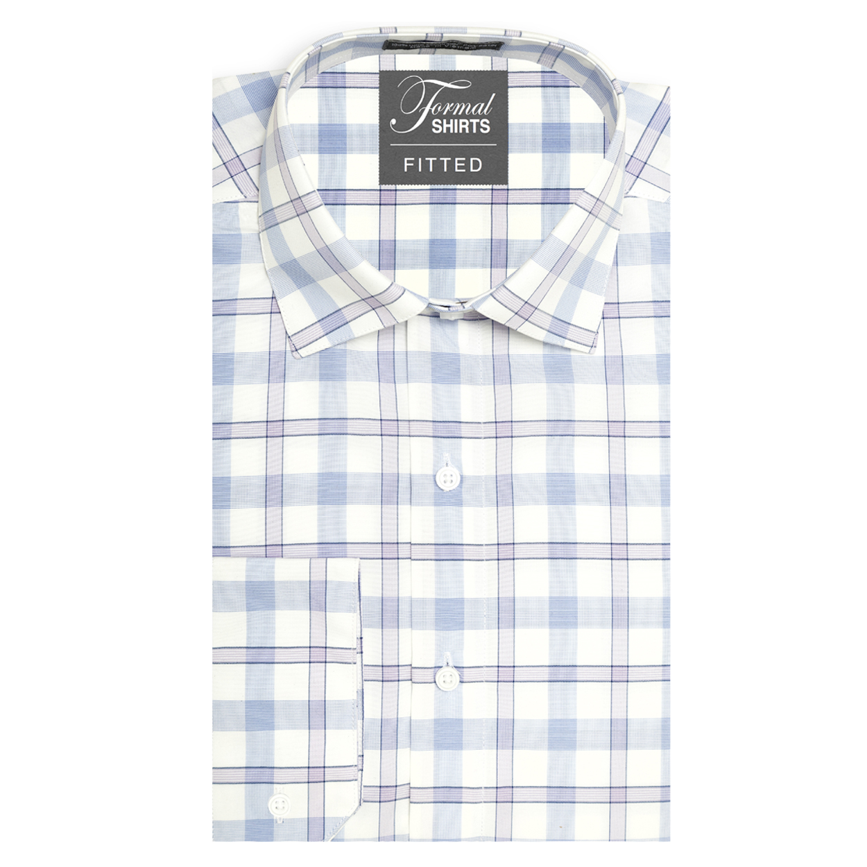 The plaid slim fit shirt can be worn with a suit or a tuxedo