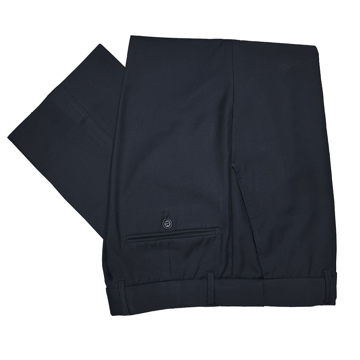 black stretch waist suit pants by David Major